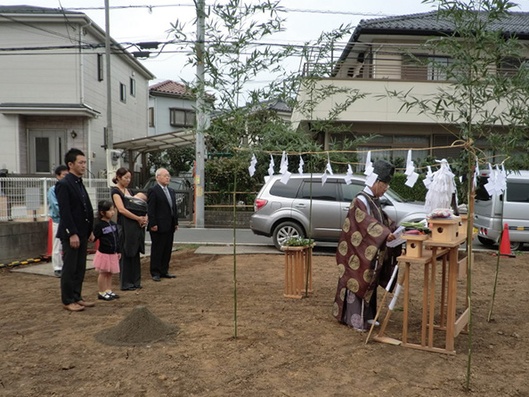 地鎮祭の様子